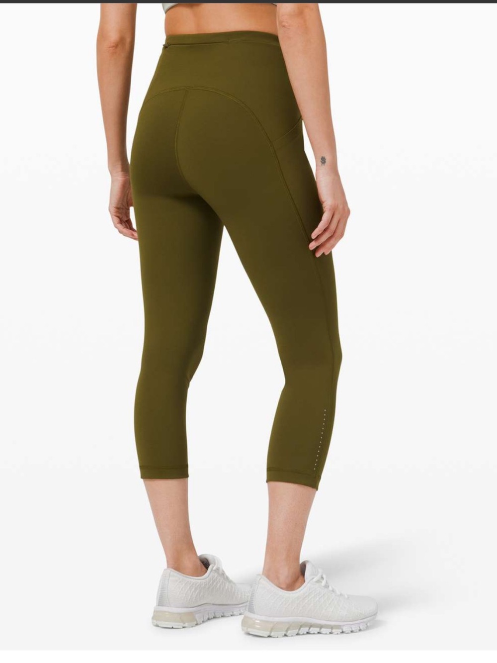 Lululemon Swift Speed High-Rise Crop 21" Moss Green Women’s Size 14 - Picture 3 of 14